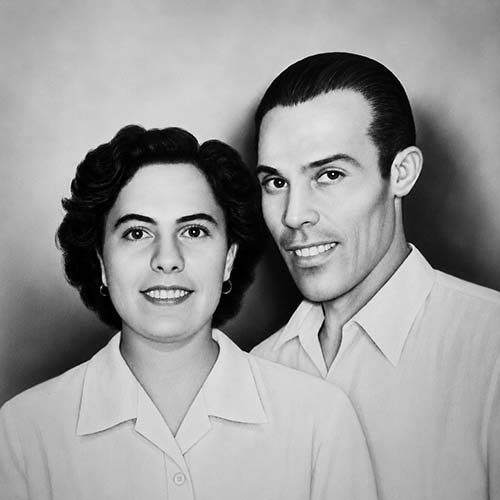 Portrait de Gaetano et Rosalia Insalaco, fondateurs de la première pizzeria de Toulon en 1954